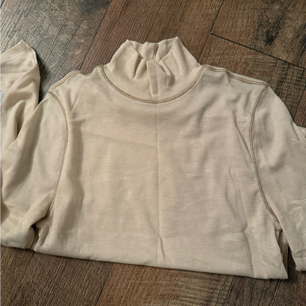 Madewell Cream Turtleneck top